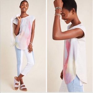 Anthropologie Watercolor Tunic